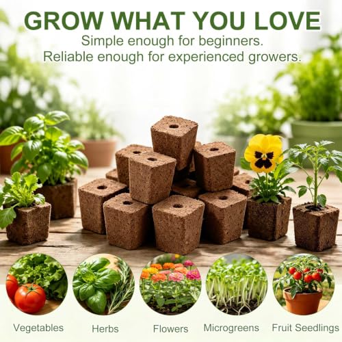75PCS Pre Drilled Seed Starter Cubes (Pre-Drilled Holes-75PCS)