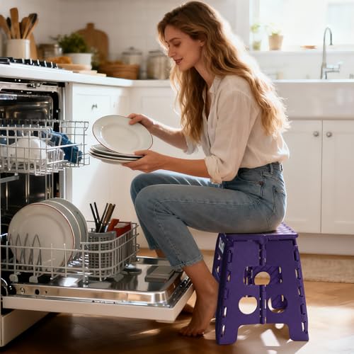 Folding Step Stool 13 Inch (Purple / 13 Inch)