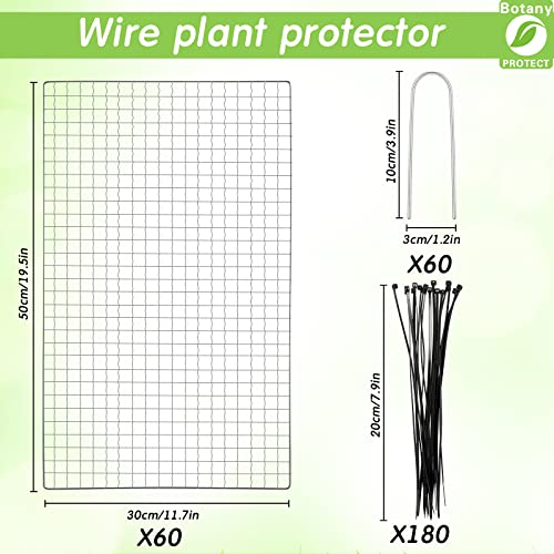 80 Pcs Chicken Wire Plant Protectors with Stakes for Garden
