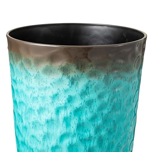 23.75" H Large Planters for Outdoor Plants (23.75"H / Gradient Turquoise)