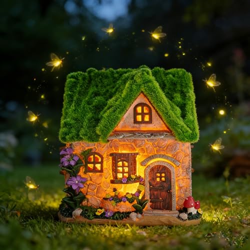 Solar Powered LED Fairy Garden Cottage (Fairy Garden Cottage)