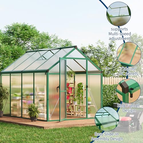 6 x 8 FT Greenhouse (Green / 6x8FT)