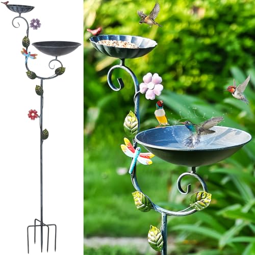 Free Standing Bird Baths for Outdoors (Dragonfly)