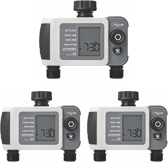 Orbit 24632 B-hyve XD 2-Port Smart Hose Watering Timer,(Pack of 3)