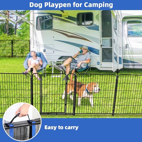 Tall Garden Fence with Gate (4 Count)