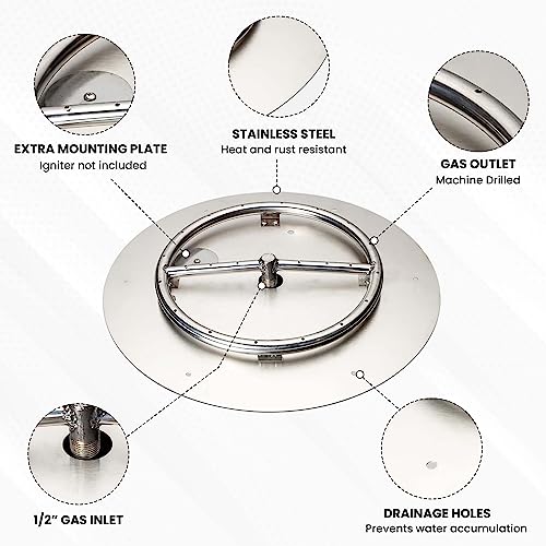Stainless Steel Fire Pit Burner Pan Kit