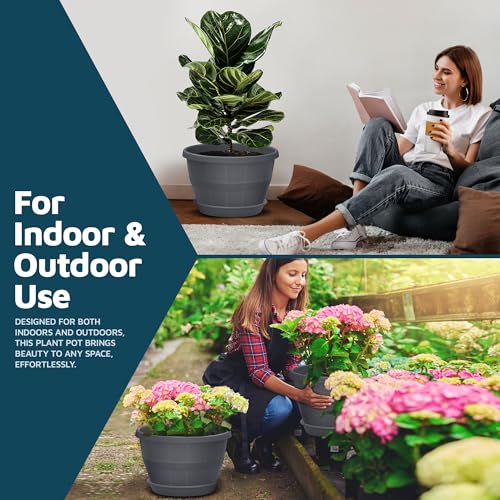 10 Inch Whiskey Barrel Planters Outdoor Pack of 10 (10 Count)