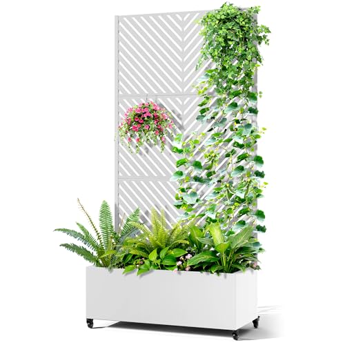 Metal Raised Garden Bed (White-parallel / 71" x 35" x 16")