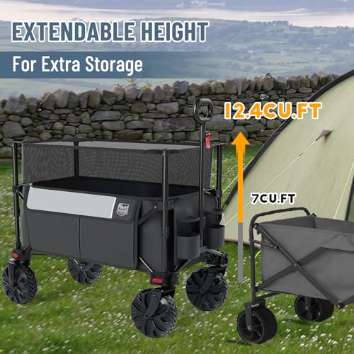 Foldable Wagon 350L Extendable Height (Gray / 350L)