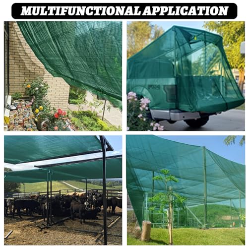 Sun Shade Cloth with Grommets for Garden (20FTx30FT / 55% Shade-Dark Green)