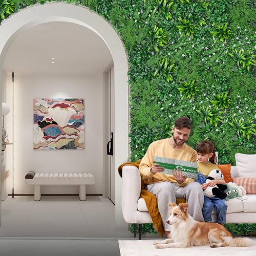 Artificial Boxwood Panels (Dracaena 2 / 16PCS 20''x20'')