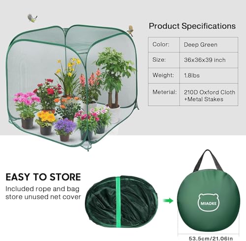 2Pc Pop Up Mesh Plant Cover (Green / 2 pieces)