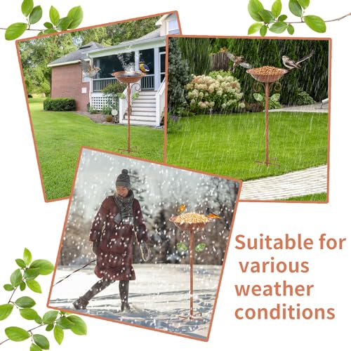 Metal Bird Bath for Outside Garden Birdbath Bowl