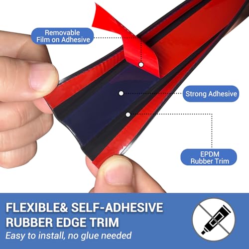 Slimline Cabinet Door Edge Protector (Fit 3/4" - L10' / Black)