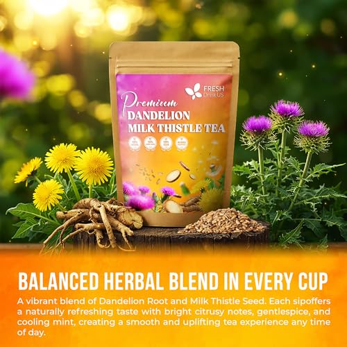 Premium Dandelion Milk Thistle Herbal Tea (1 Count)