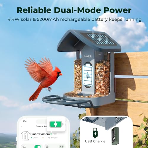 Solar Smart Bird Feeder with Camera