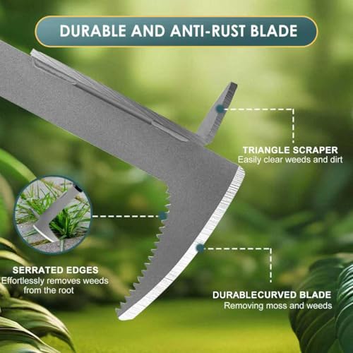 Crack Weeder Stainless Steel Manual Crevice Weeding Tool (13 inch)