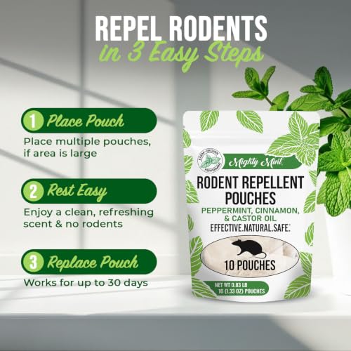 Rodent Repellent Pouches with Glue Dots (20 Pouches)