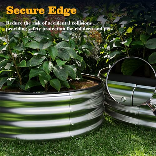 Galvanized Metal Planter Raised Garden Bed Kit for Gardening Outdoor (Black / 4x2x1FT（2pcs）)