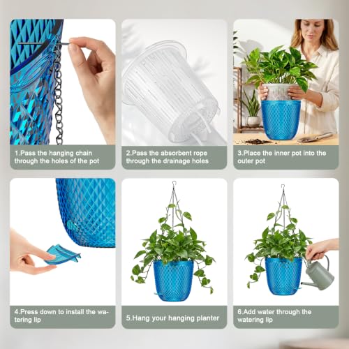 Hanging Planters for Indoor Plants (Klein Blue / 5.7in)