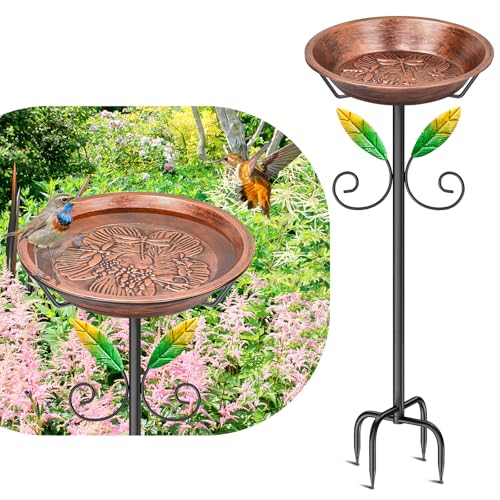 Bird Baths for Outside (Vintage Brown)