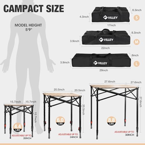 Folding Camping Square Table (Gold / Small)