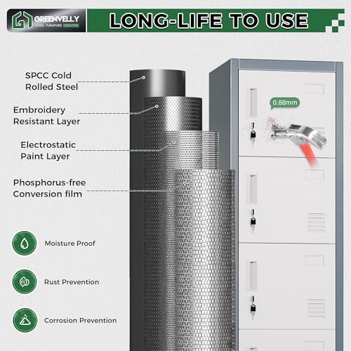 Metal Locker with 6 Doors (White Grey / 6 doors)
