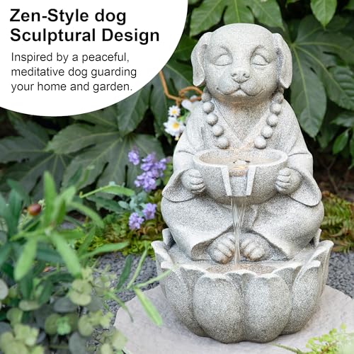 Water Fountain Outdoor (Concrete Dog / 22"H)