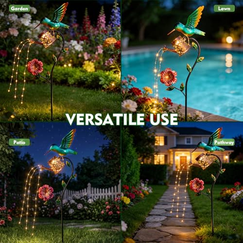 Hummingbird Solar Lights Outdoor Waterproof (Hummingbird Water Can)