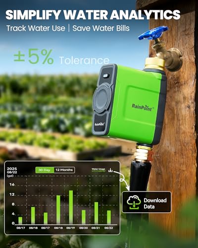 WiFi Water Timer for Garden Hose (Green / Brass Outlet Timer without Hub)