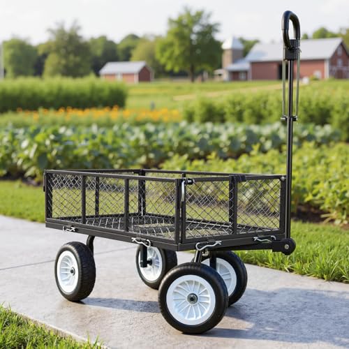 900 LBS Steel Garden Cart (Black)