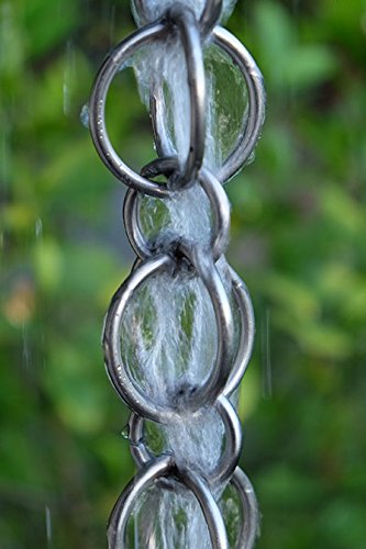 Double Loops Rain Chain (18 Feet / Stainless Steel)