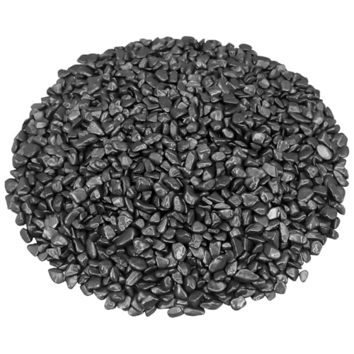 Decorative River Rocks & Landscaping Pebbles for Potted Plants (10 Pounds / Black)