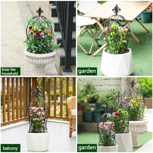 3PCS Metal Trellis Set for Climbing Plants (26" x 11")