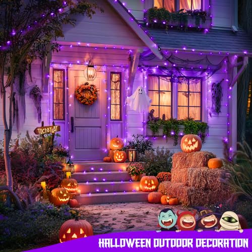 2 Pack Solar Halloween Lights (Purple / 100LED*2)