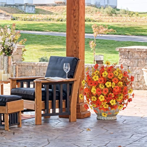 2pcs Fall Artificial Topiary Ball Trees (Mixed Color)