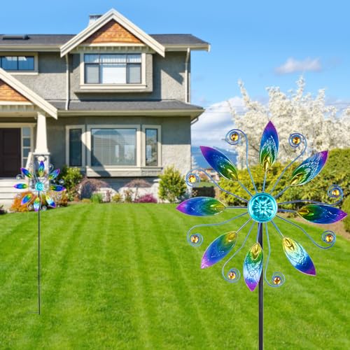11”Metal Wind Spinners Outdoor (A-2-peacock)