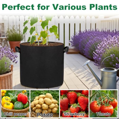 12 Pack 25 Gallon Grow Bags (12 Count)