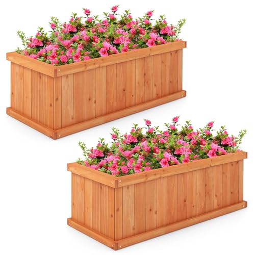 Raised Garden Bed Set of 2 (Orange / 31"x14"x12")