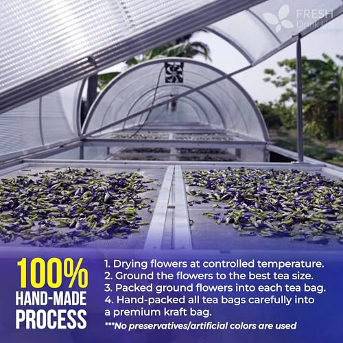 Premium 75 Bags Butterfly Pea Flowers (75 TEA BAGS)