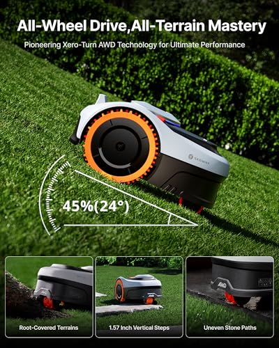 Segway Navimow i210 AWD Robot Lawnmower with 4 Blade Assemblies (i210 AWD + Blades: Mows up to 0.25 acre)