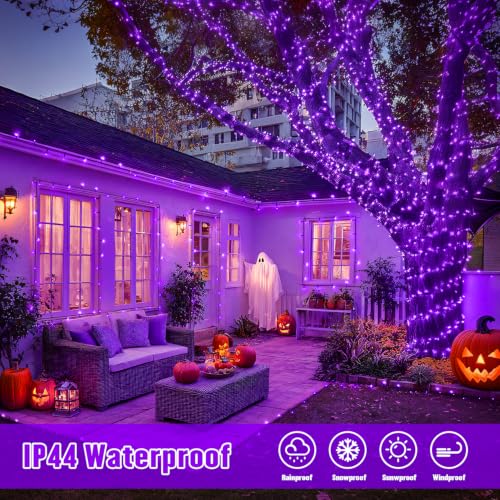 2 Pack Solar Halloween Lights (Purple / 100LED*2)