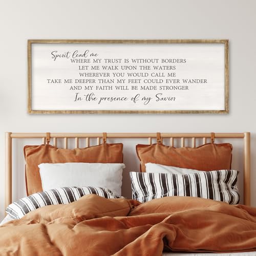 Spirit Lead Me Wall Art Decor 40x15 Inch Wood (40"L x 15"W / Spirit Lead Me (Wood))