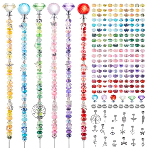 16in Extra Long Beaded Garden Stakes kit (Multiple Colors)