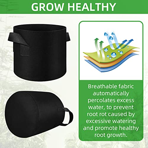 200 Pack 7 Gallon Fabric Grow Bags (200 Count)