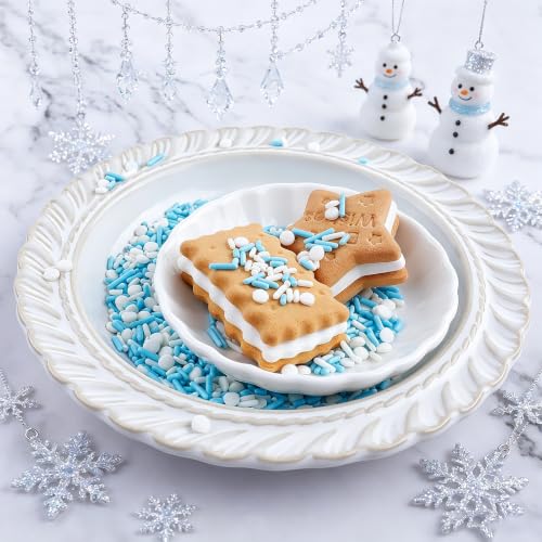 Winter Blue Sprinkles Edible for Baking (Blue & White)