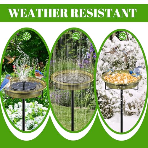 Bird Baths for Outside (Retro Gold)