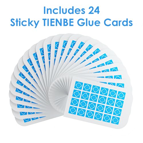 24 Pack Magnetism Glue Cards TIENBE Indoor Plug (White / 24 Glue Cards)