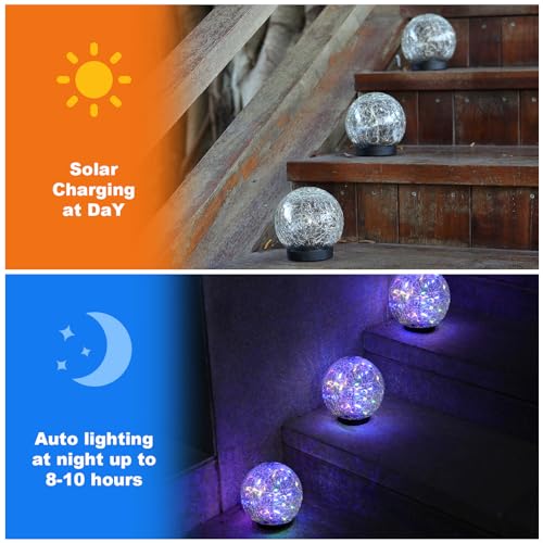 Solar Globe Lights Outdoor Waterproof (Multicolor / 8 globes)