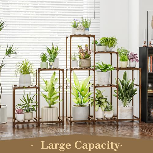 2 Sets Plant Stands Indoor Tall Shelves Outdoor for Multiple